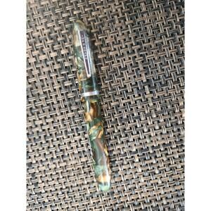 Vintage Inkograph Green and gold marbled Fountain Pen